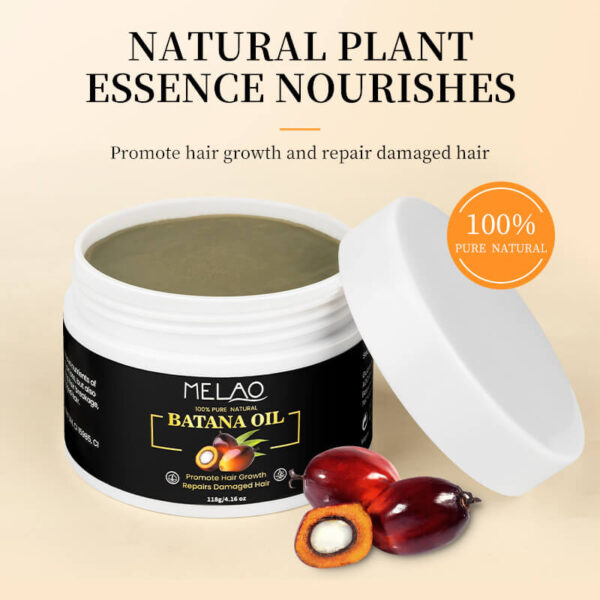 MELAO Batana Oil Hair Mask | 100% Natural Batana Oil | Deep Nourishing and Repairing Hair Treatment | 118g/4.16oz