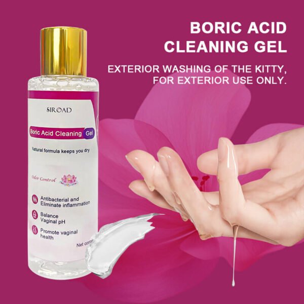 Boric acid vaginal cleansing gel