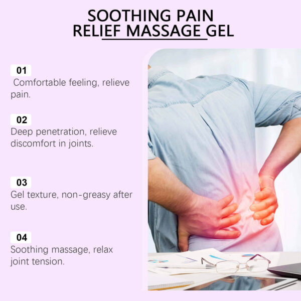 Soothing Relief Massage Pain Gel | Artemisia & Ginger | Rapid Absorption & Deep Relief | 200ml | For Joint & Muscle Discomfort