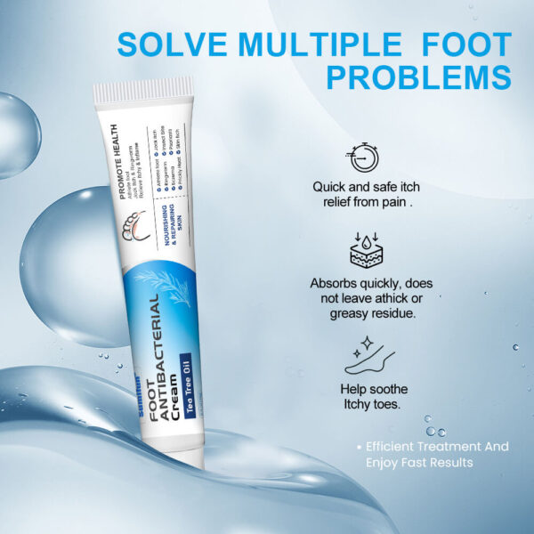 Sumifun Athlete's Foot Cream | Antibacterial Tea Tree Oil Foot Cream | For Itchy, Cracked, and Smelly Feet | Quick Relief and Long-lasting Effect