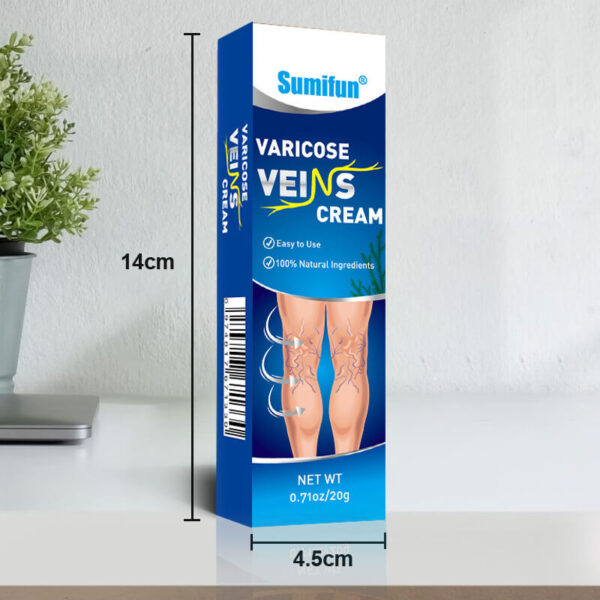 Sumifun Varicose Veins Cream | Easy-to-Use 100% Natural Ingredients | 20g Tube | For Preventing and Treating Varicose Veins
