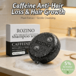 ROZINO Caffeine Solid Shampoo Bar - 60g (2.116oz) Anti-Hair Loss & Hair Growth Soap, Blocks DHT with Plant Extracts - Image 2